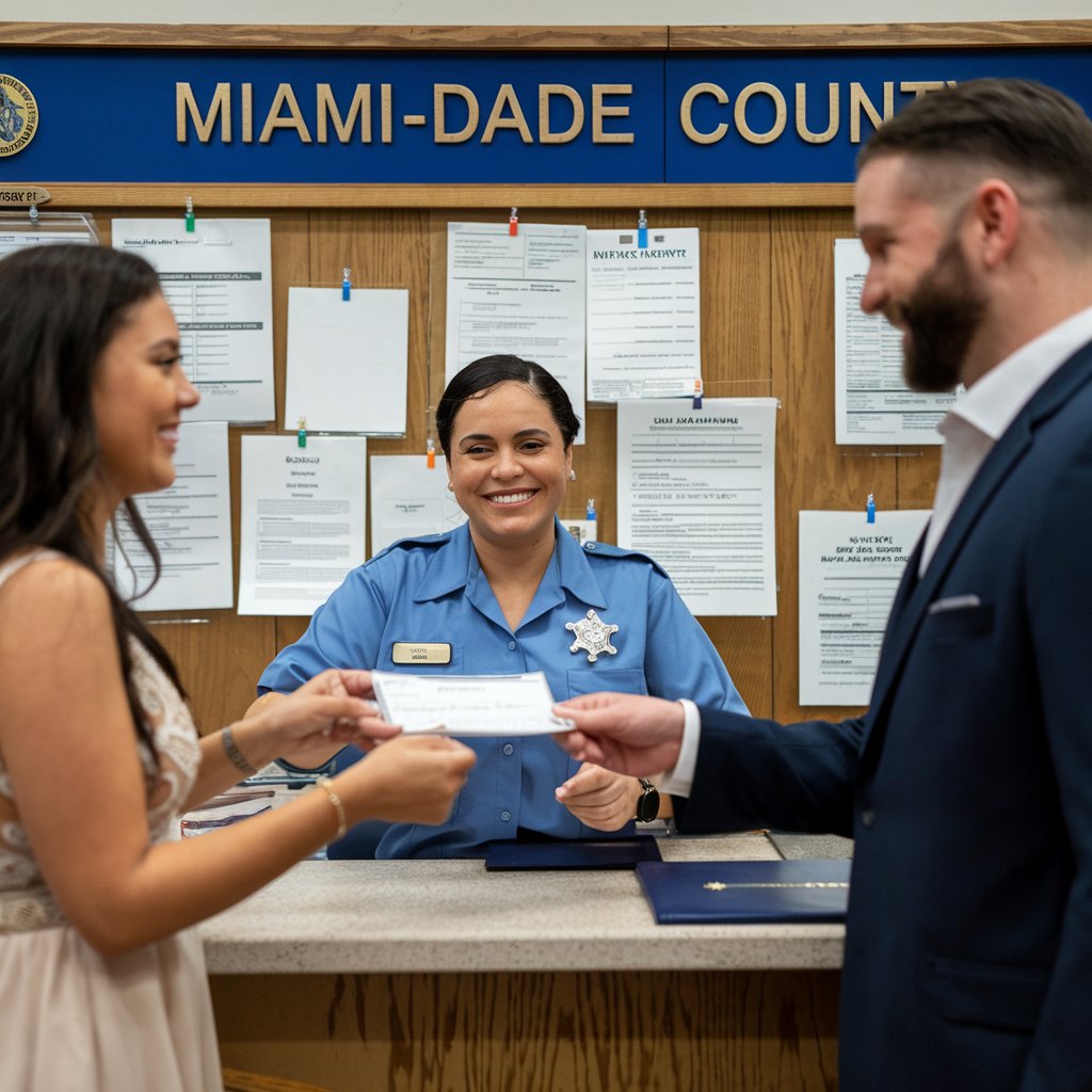 Marriage License Being Issued In Miam